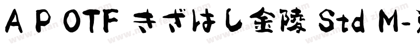 A P OTF きざはし金陵 Std M字体转换